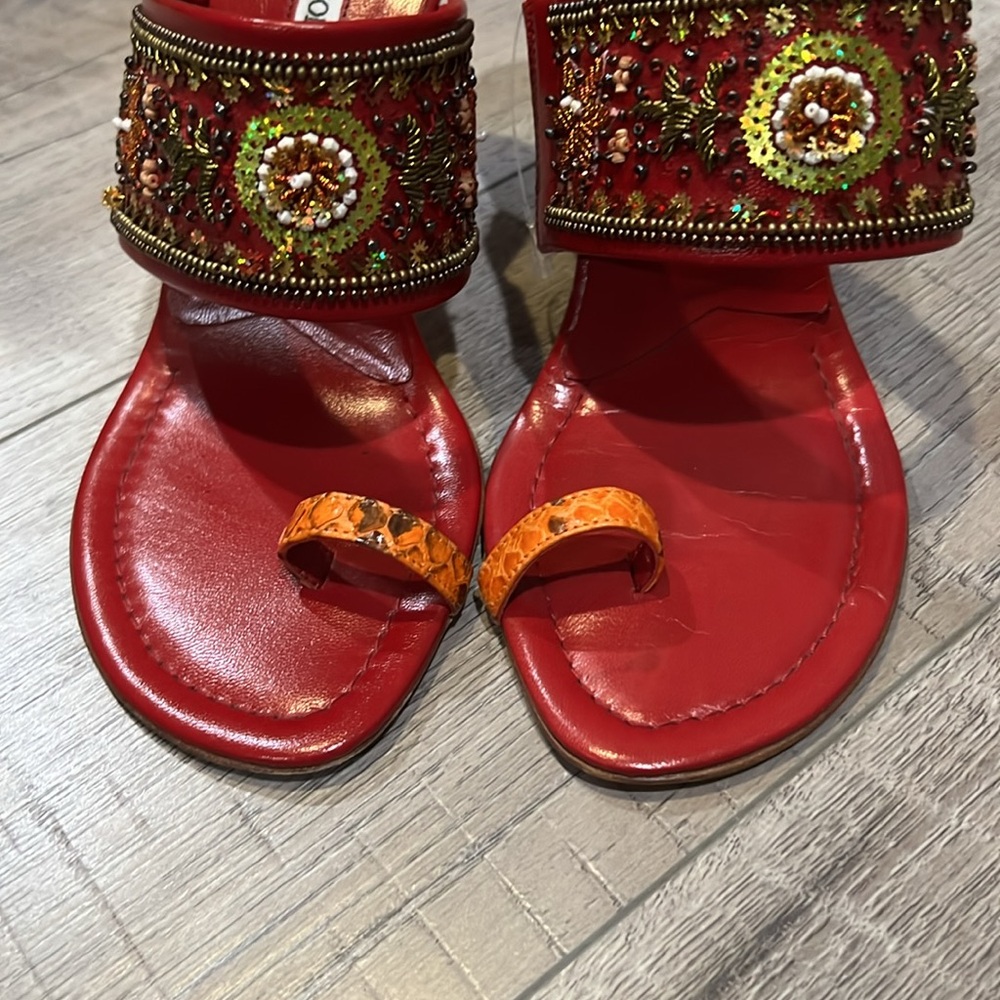 Vintage Beaded Manolo Blahnik Heel - Picture 4 of 9